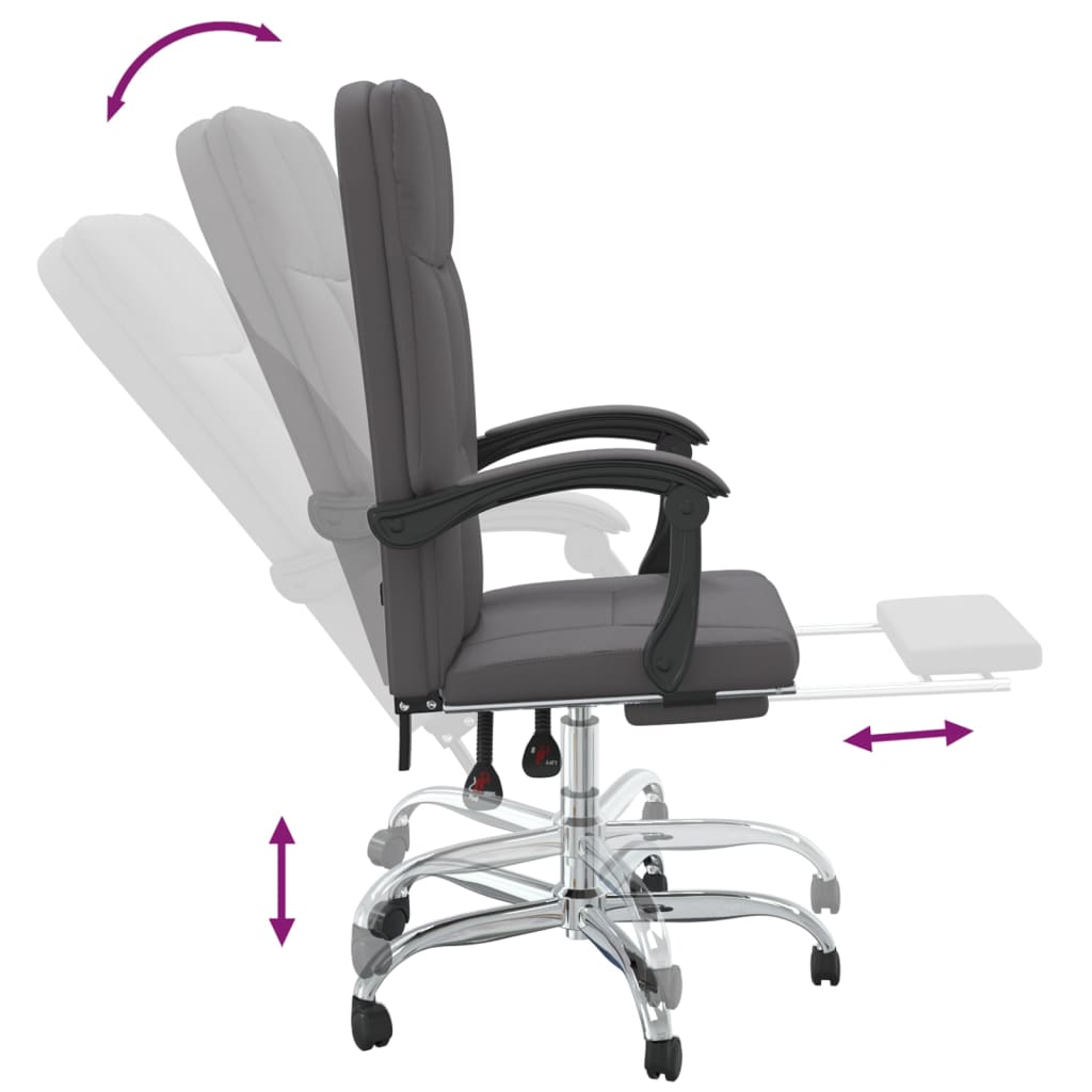 Silla De Oficina Reclinable Cuero Sintético