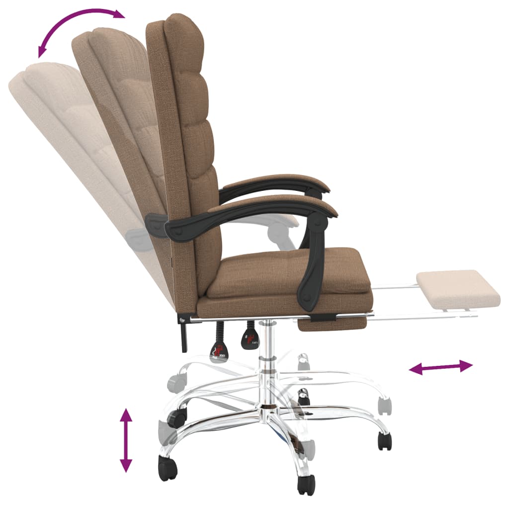Silla De Oficina Reclinable De Tela