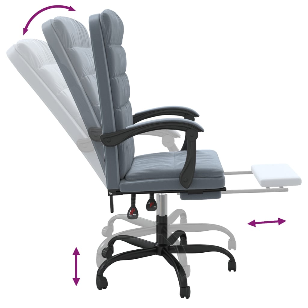 Silla De Oficina Reclinable De Terciopelo