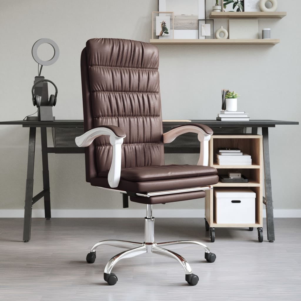 Silla De Oficina Reclinable Cuero Sintético