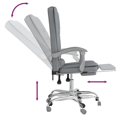 Silla De Oficina Reclinable Con Masaje De Tela