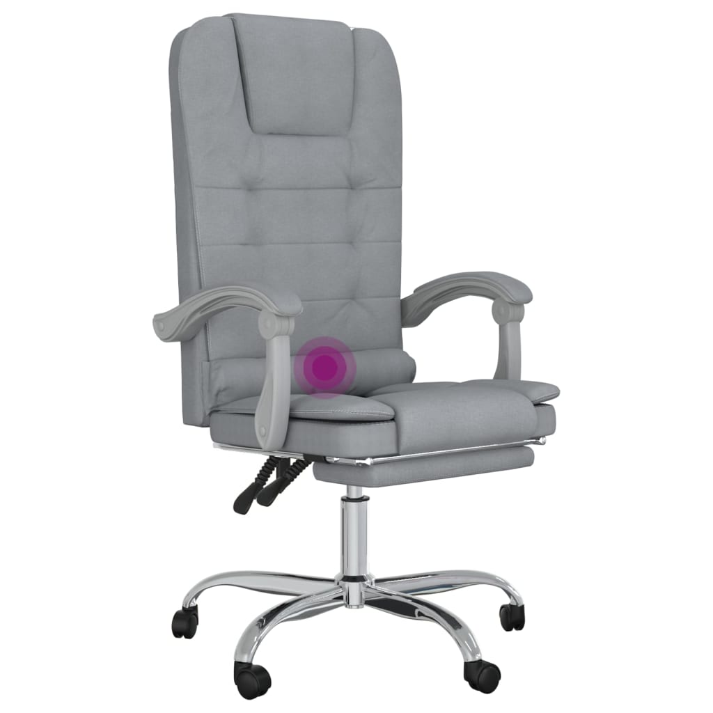 Silla De Oficina Reclinable Con Masaje De Tela
