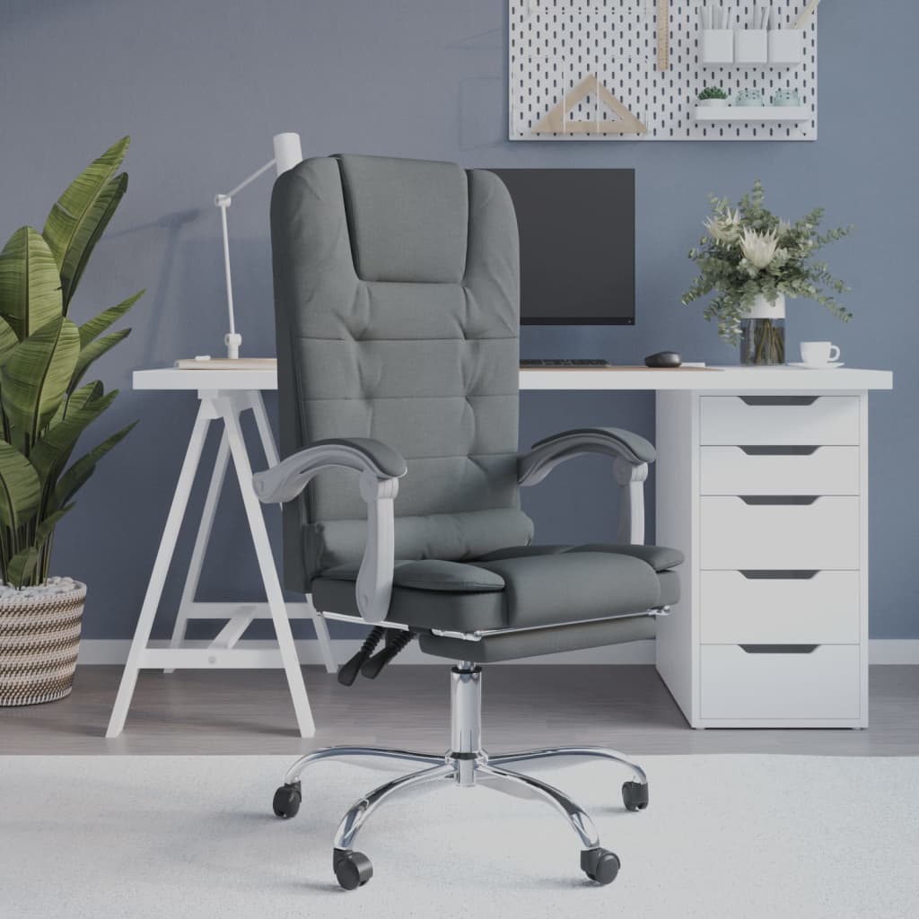 Silla De Oficina Reclinable Con Masaje De Tela