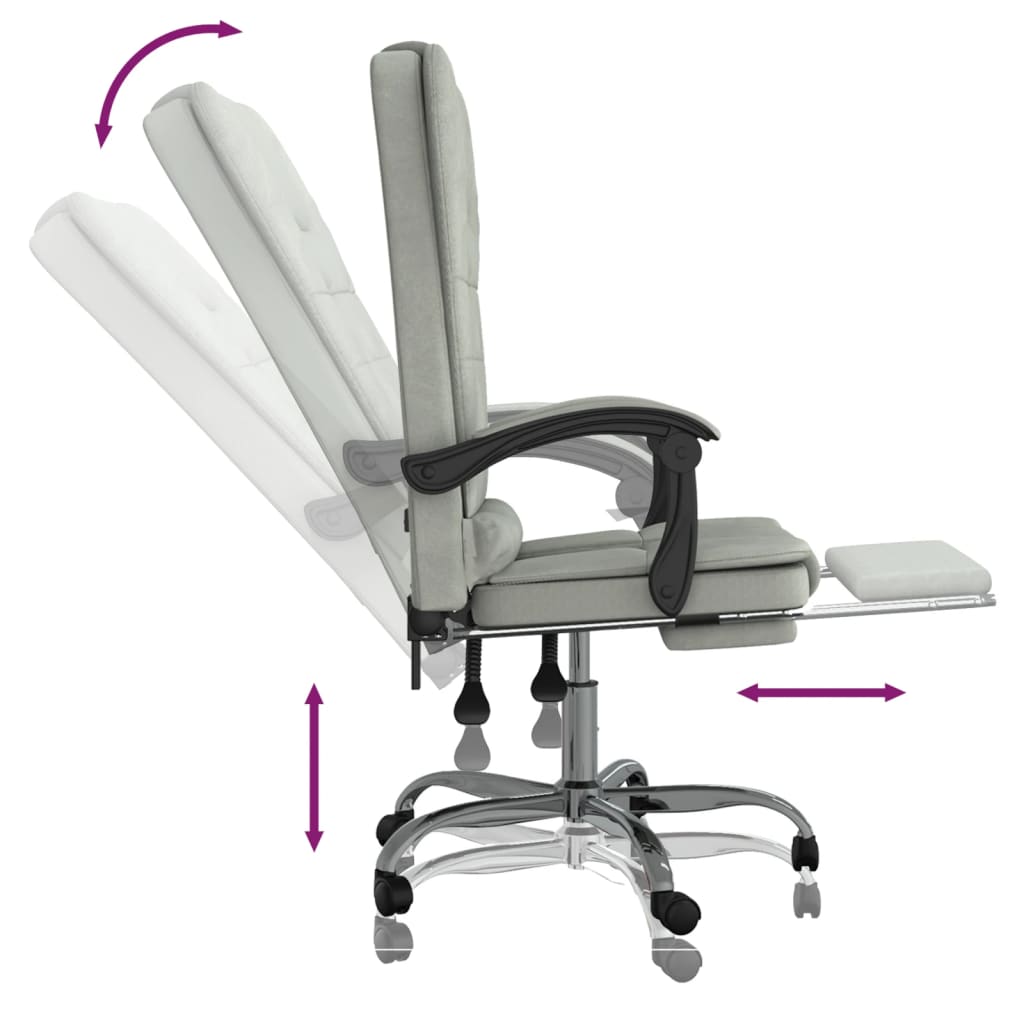 Silla De Oficina Reclinable Con Masaje Terciopelo