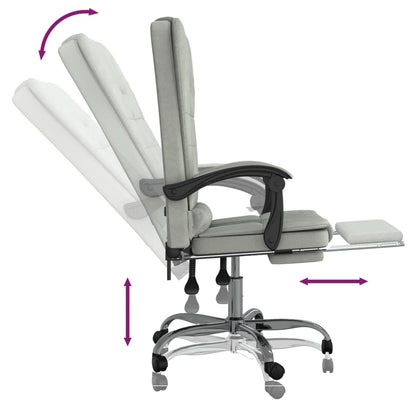 Silla De Oficina Reclinable Con Masaje Terciopelo