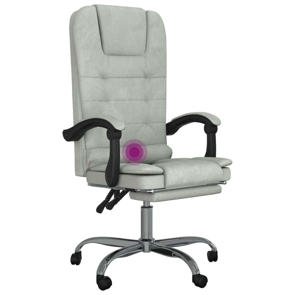 Silla De Oficina Reclinable Con Masaje Terciopelo