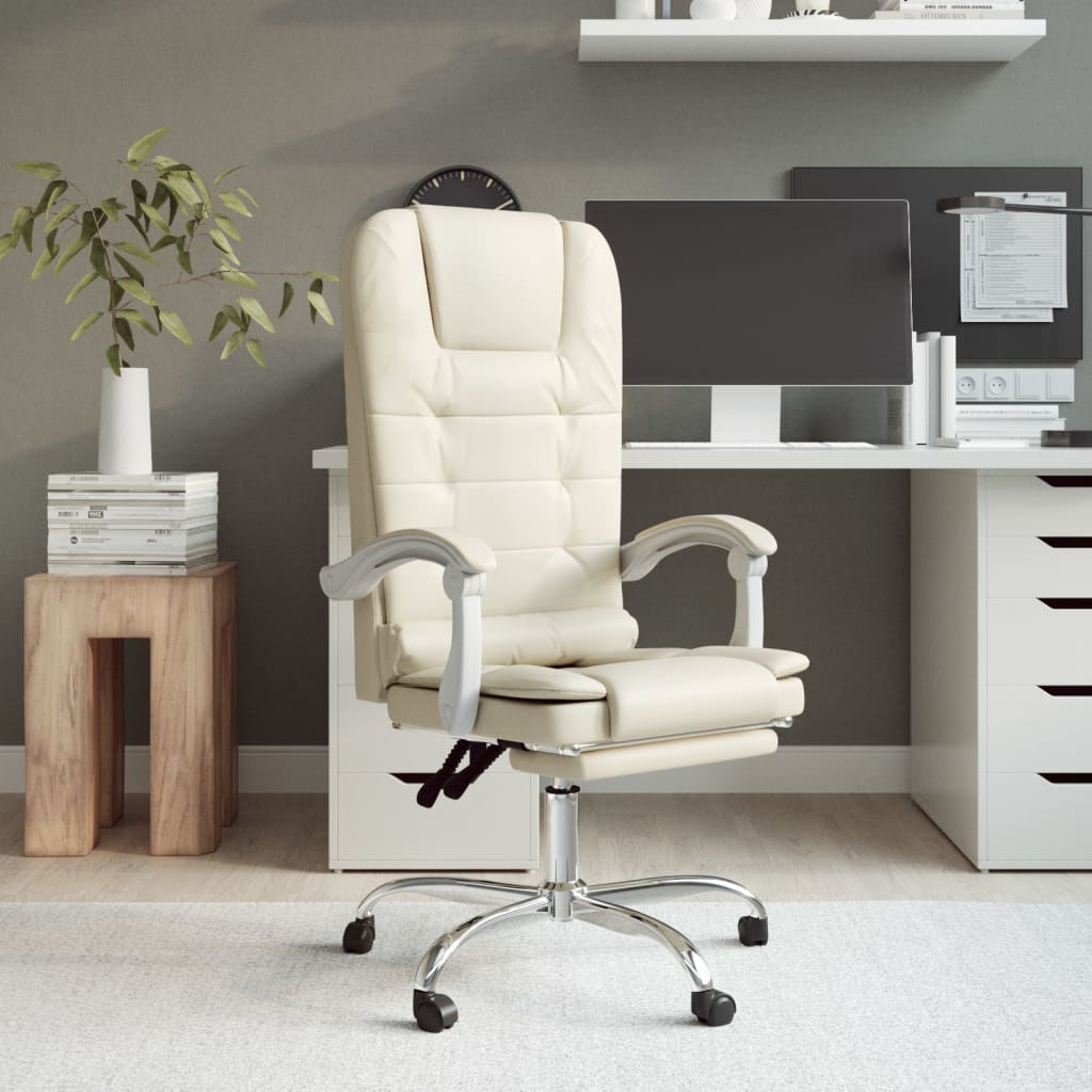 Silla De Oficina Reclinable Masaje Cuero Sintético