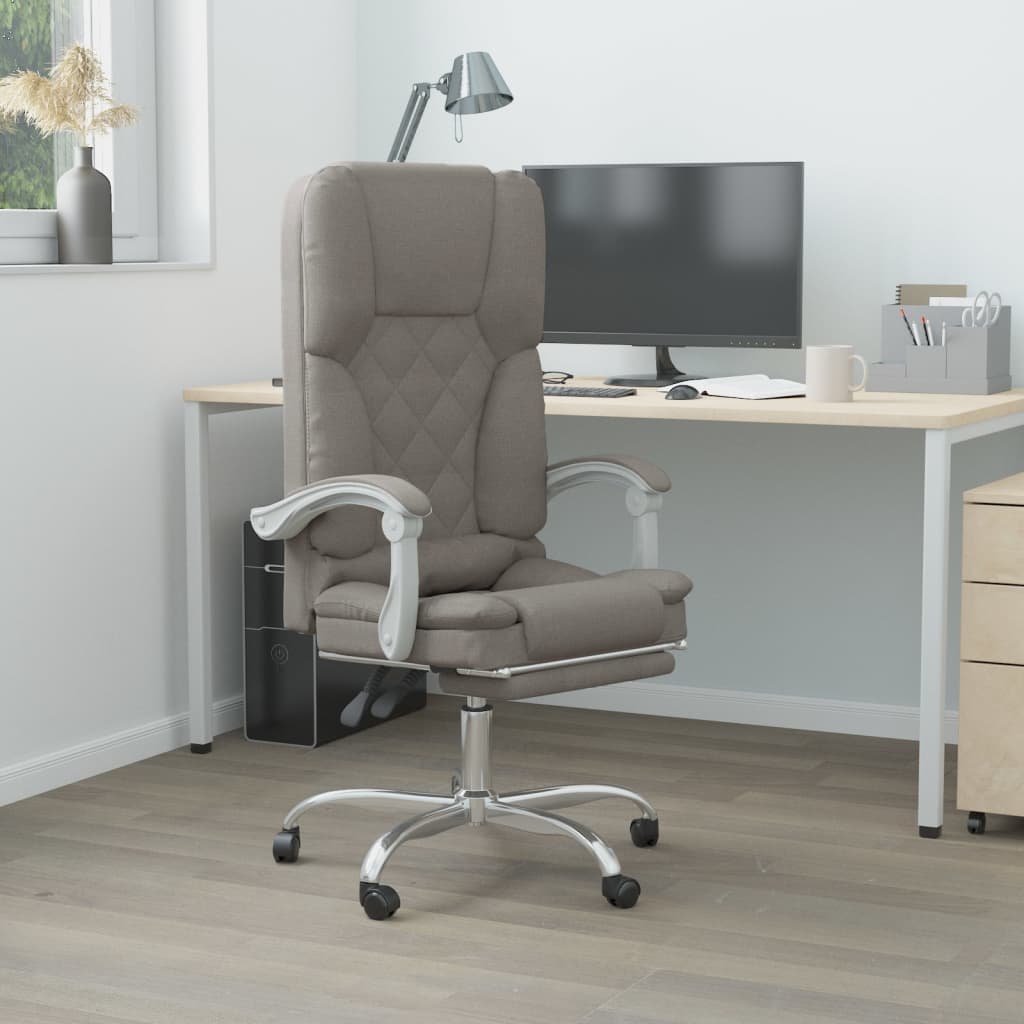 Silla De Oficina Reclinable Con Masaje De Tela
