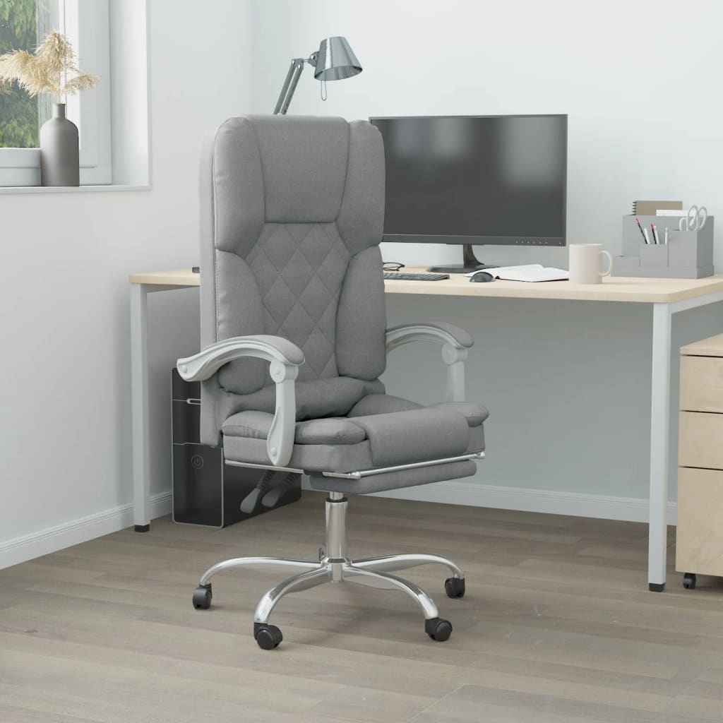 Silla De Oficina Reclinable Con Masaje De Tela