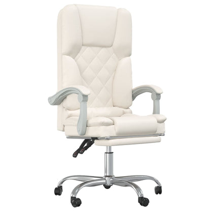 Silla De Oficina Reclinable Masaje Cuero Sintético Color