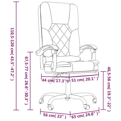 Silla De Oficina Reclinable Masaje Cuero Sintético Color