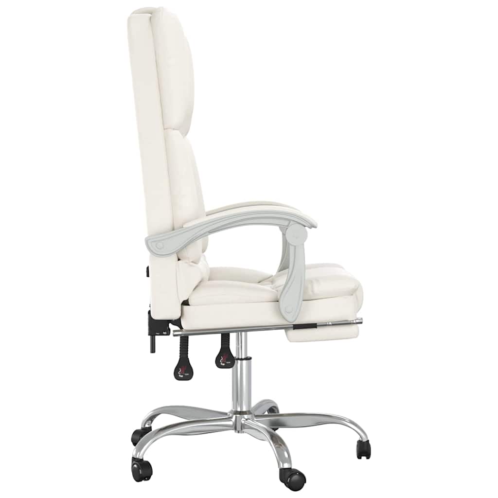 Silla De Oficina Reclinable Masaje Cuero Sintético Color