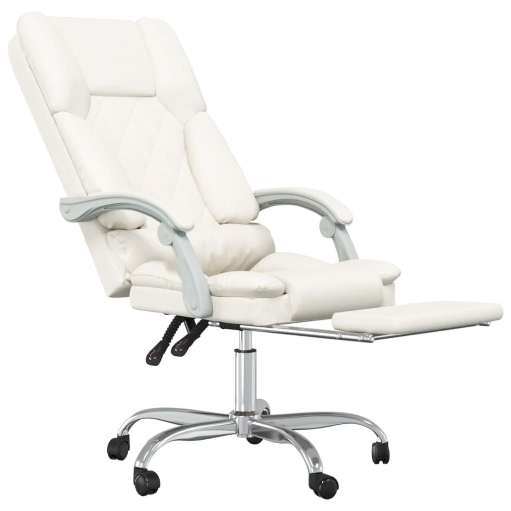 Silla De Oficina Reclinable Masaje Cuero Sintético Color
