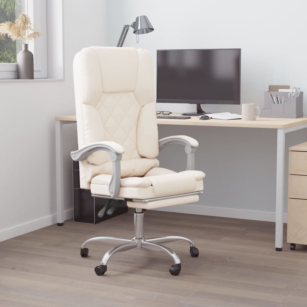 Silla De Oficina Reclinable Masaje Cuero Sintético Color