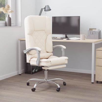 Silla De Oficina Reclinable Masaje Cuero Sintético Color
