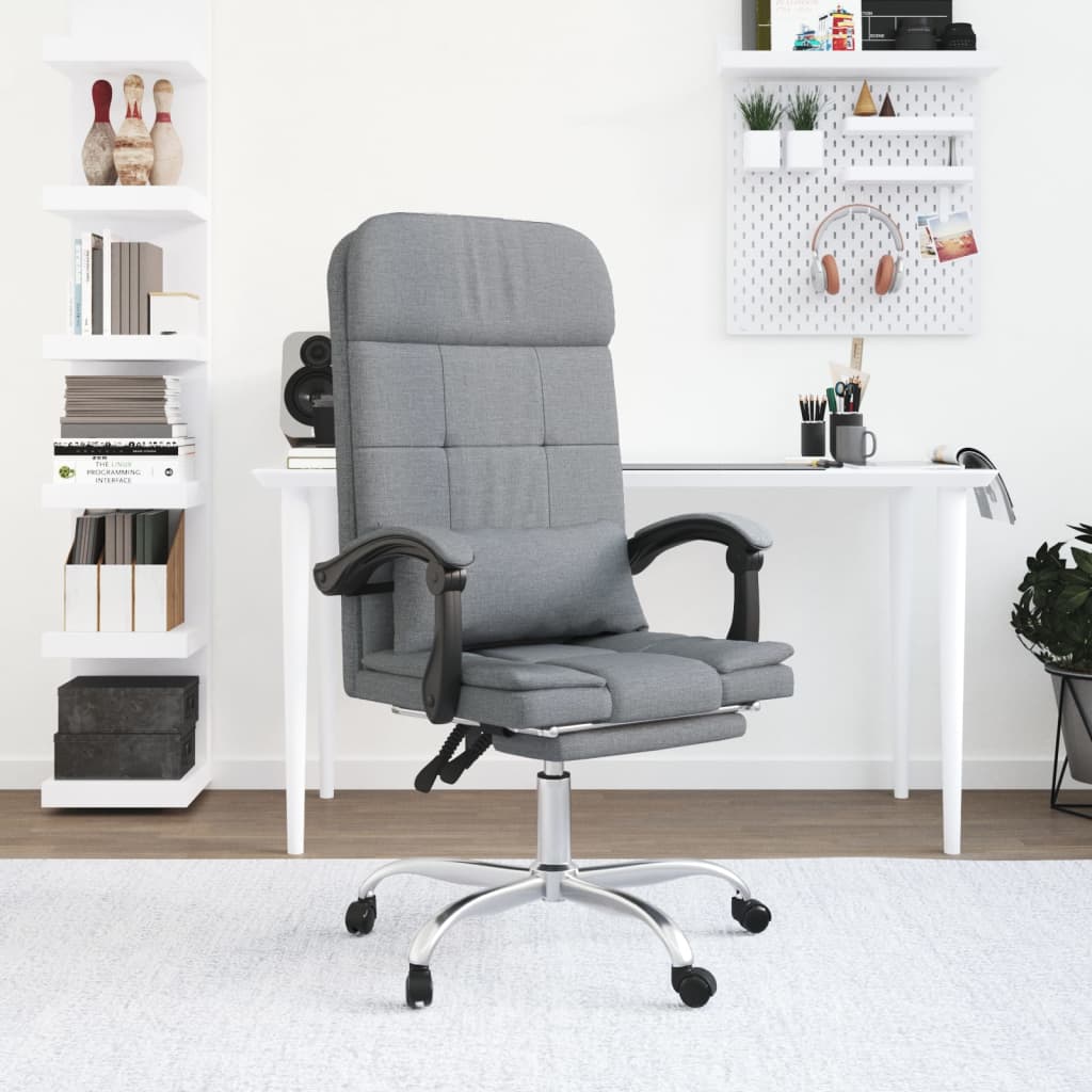 Silla De Oficina Reclinable Con Masaje De Tela