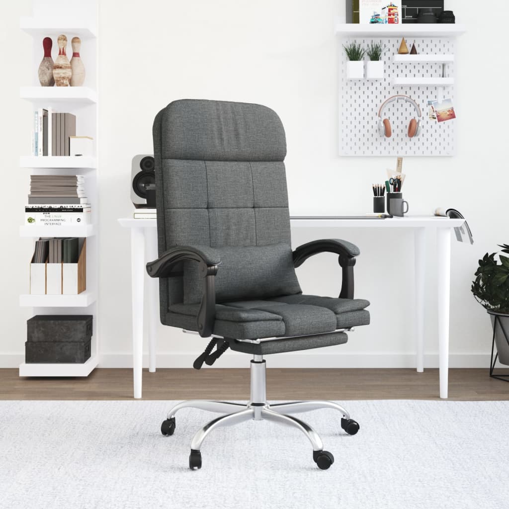 Silla De Oficina Reclinable Con Masaje De Tela