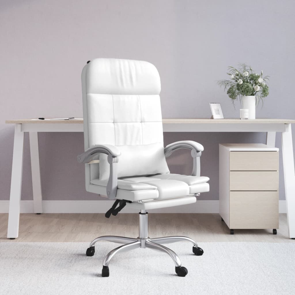 Silla De Oficina Reclinable Masaje Cuero Sintético