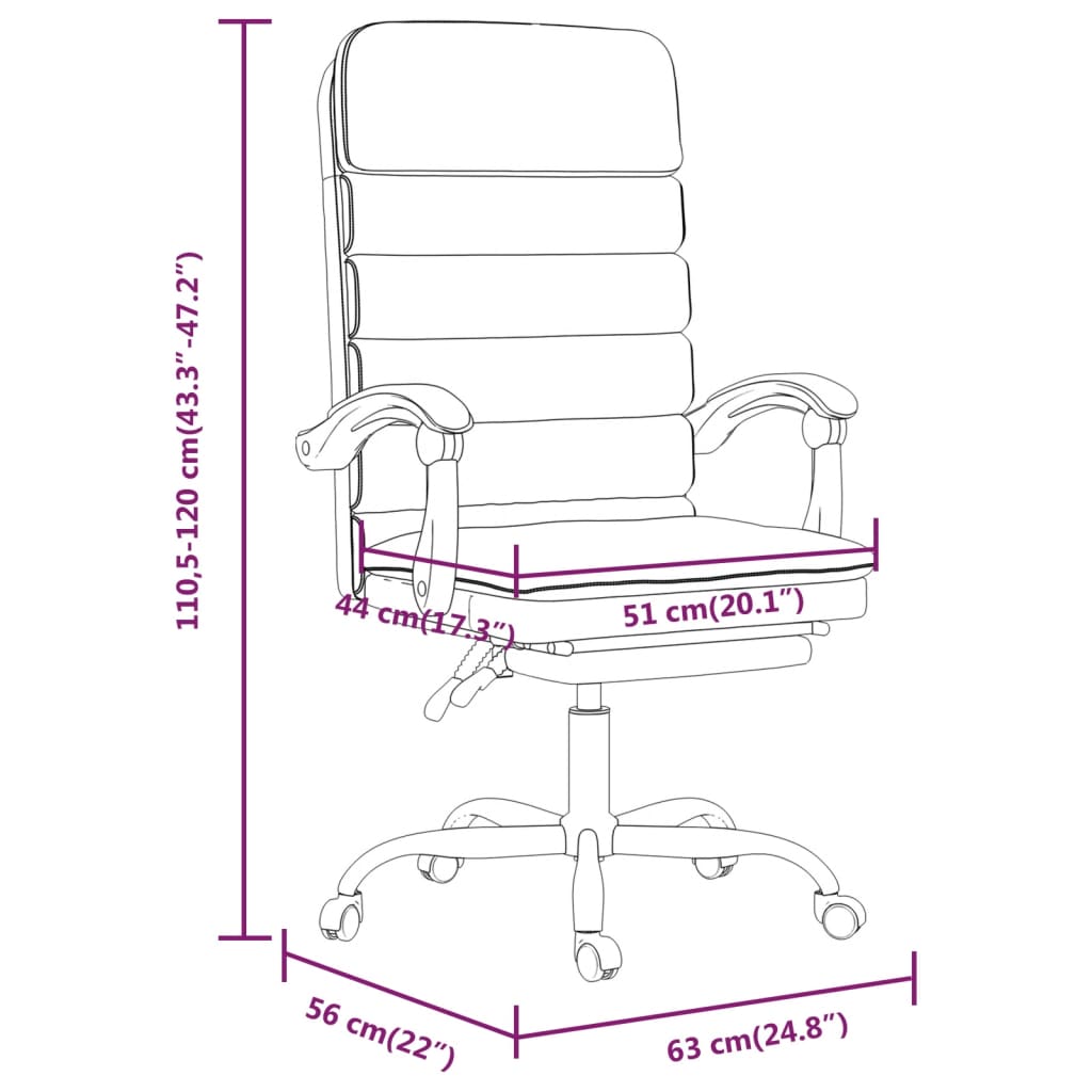 Silla De Oficina Reclinable Con Masaje Tela Gris