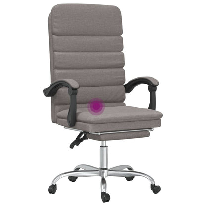 Silla De Oficina Reclinable Con Masaje Tela Gris
