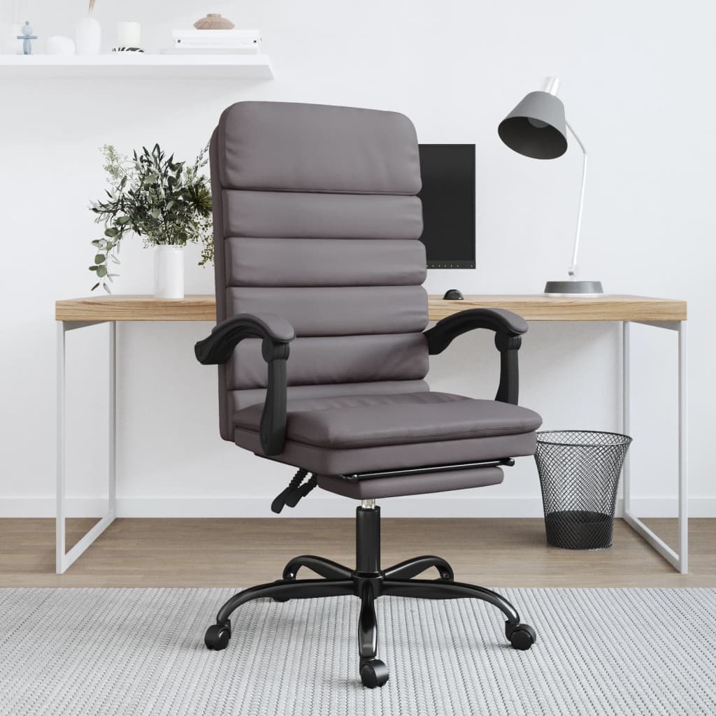 Silla De Oficina Reclinable Masaje Cuero Sintético
