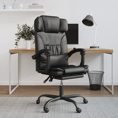 Silla De Oficina Reclinable Masaje Cuero Sintético Color