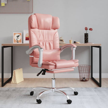 Silla De Oficina Reclinable Masaje Cuero Sintético Color