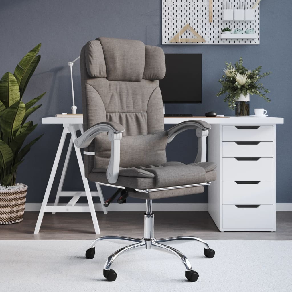 Silla De Oficina Reclinable Con Masaje De Tela
