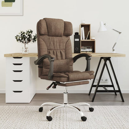 Silla De Oficina Reclinable Con Masaje De Tela