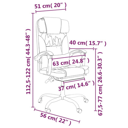Silla De Oficina Reclinable Con Masaje De Tela