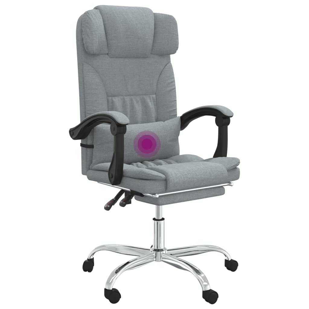 Silla De Oficina Reclinable Con Masaje De Tela