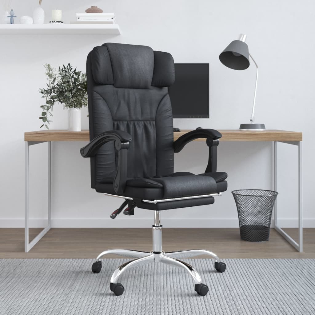 Silla De Oficina Reclinable Masaje Cuero Sintético Color