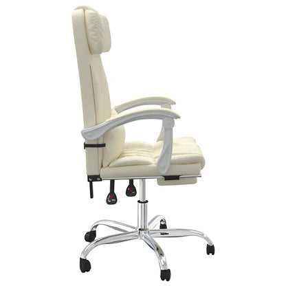 Silla De Oficina Reclinable Masaje Cuero Sintético Color