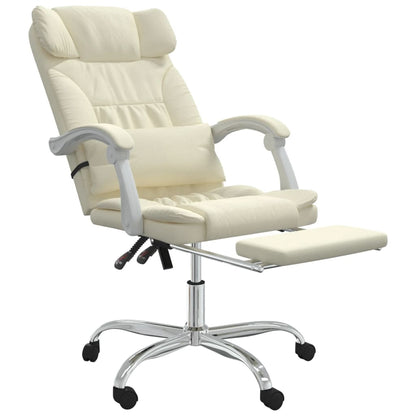 Silla De Oficina Reclinable Masaje Cuero Sintético Color