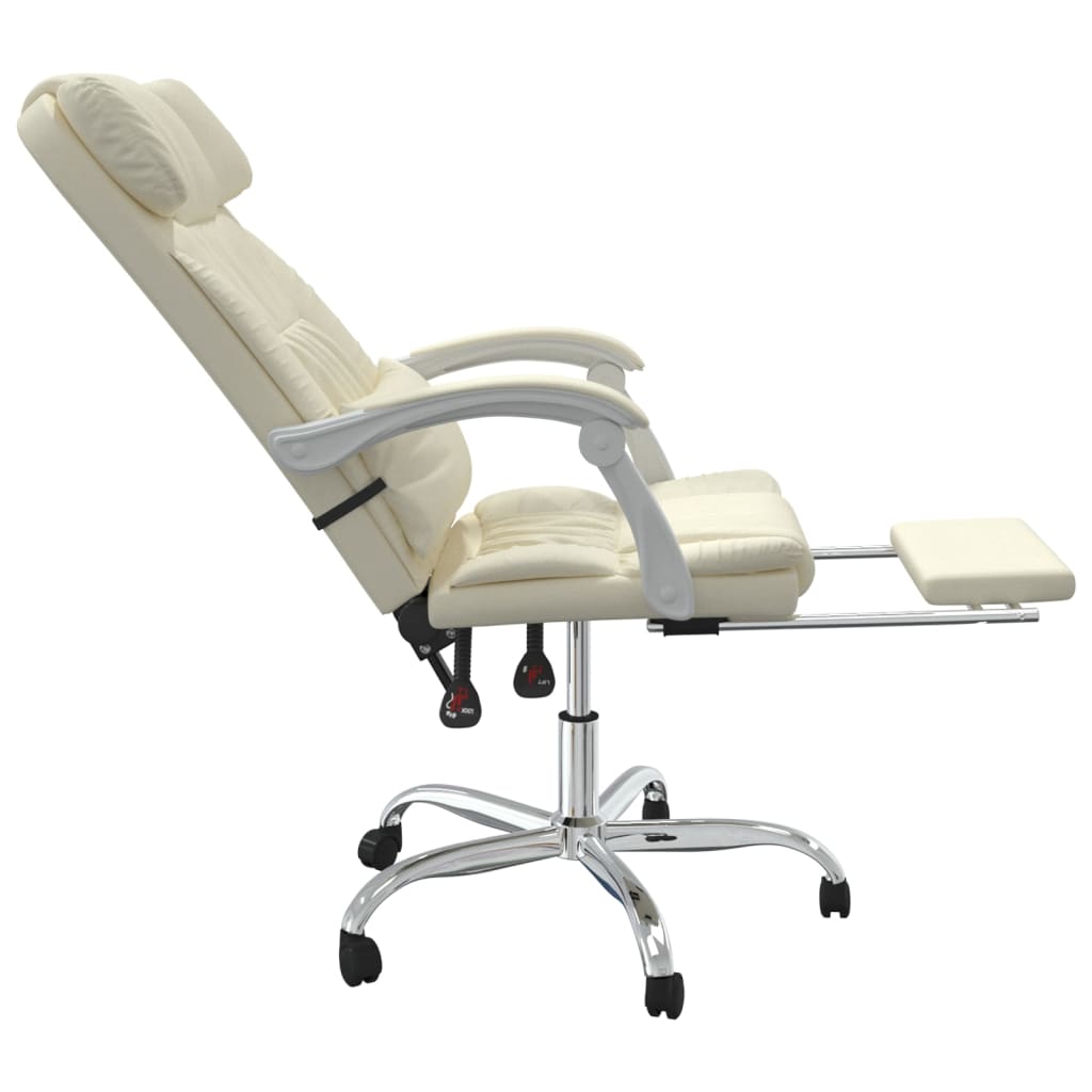 Silla De Oficina Reclinable Masaje Cuero Sintético Color