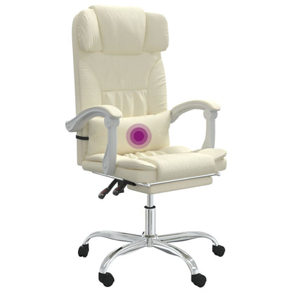 Silla De Oficina Reclinable Masaje Cuero Sintético Color