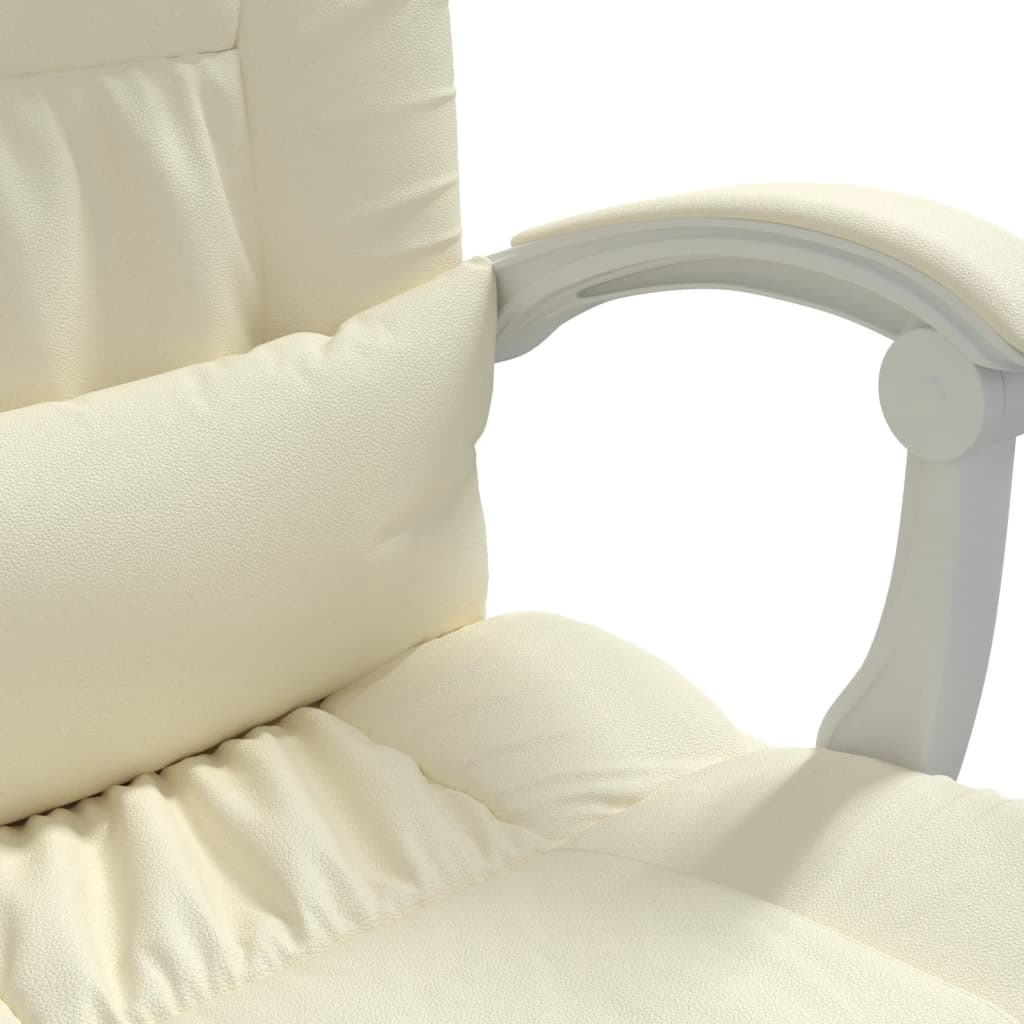 Silla De Oficina Reclinable Masaje Cuero Sintético Color