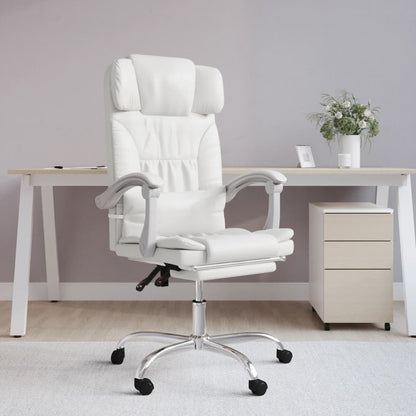 Silla De Oficina Reclinable Masaje Cuero Sintético Color