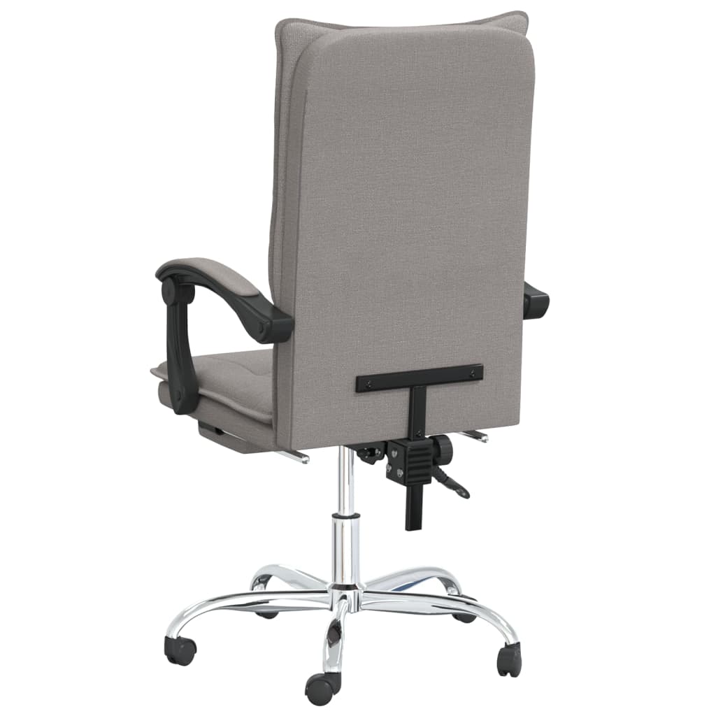 Silla De Oficina Reclinable De Tela Gris