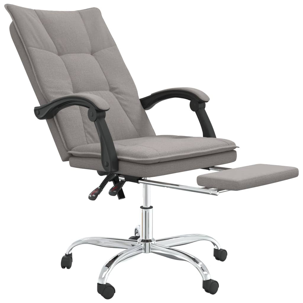 Silla De Oficina Reclinable De Tela Gris