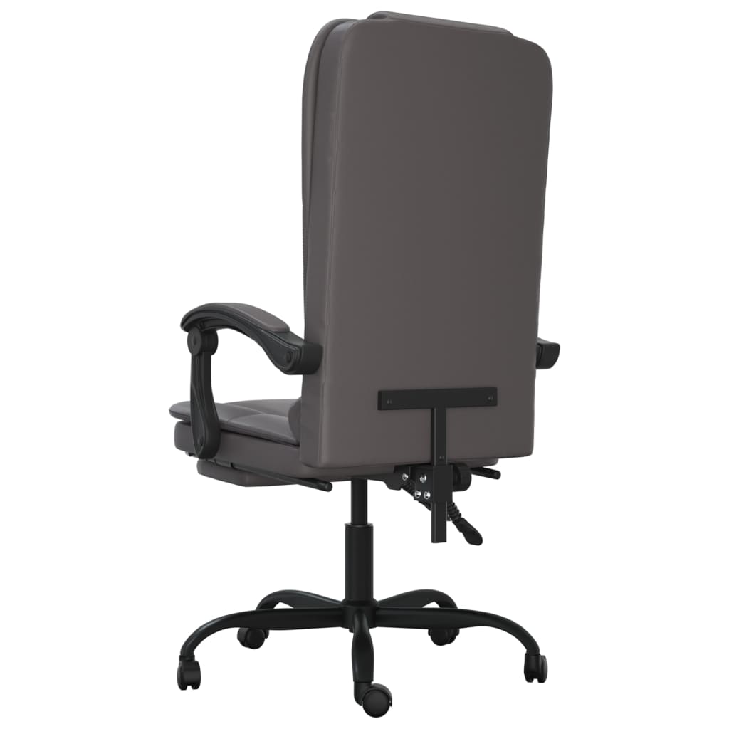 Sillón De Oficina Reclinable Con Masaje, De Piel Sintética