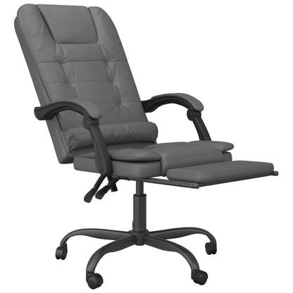 Sillón De Oficina Reclinable Con Masaje, De Piel Sintética