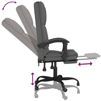Sillón De Oficina Reclinable Con Masaje, Tapizado En Tela