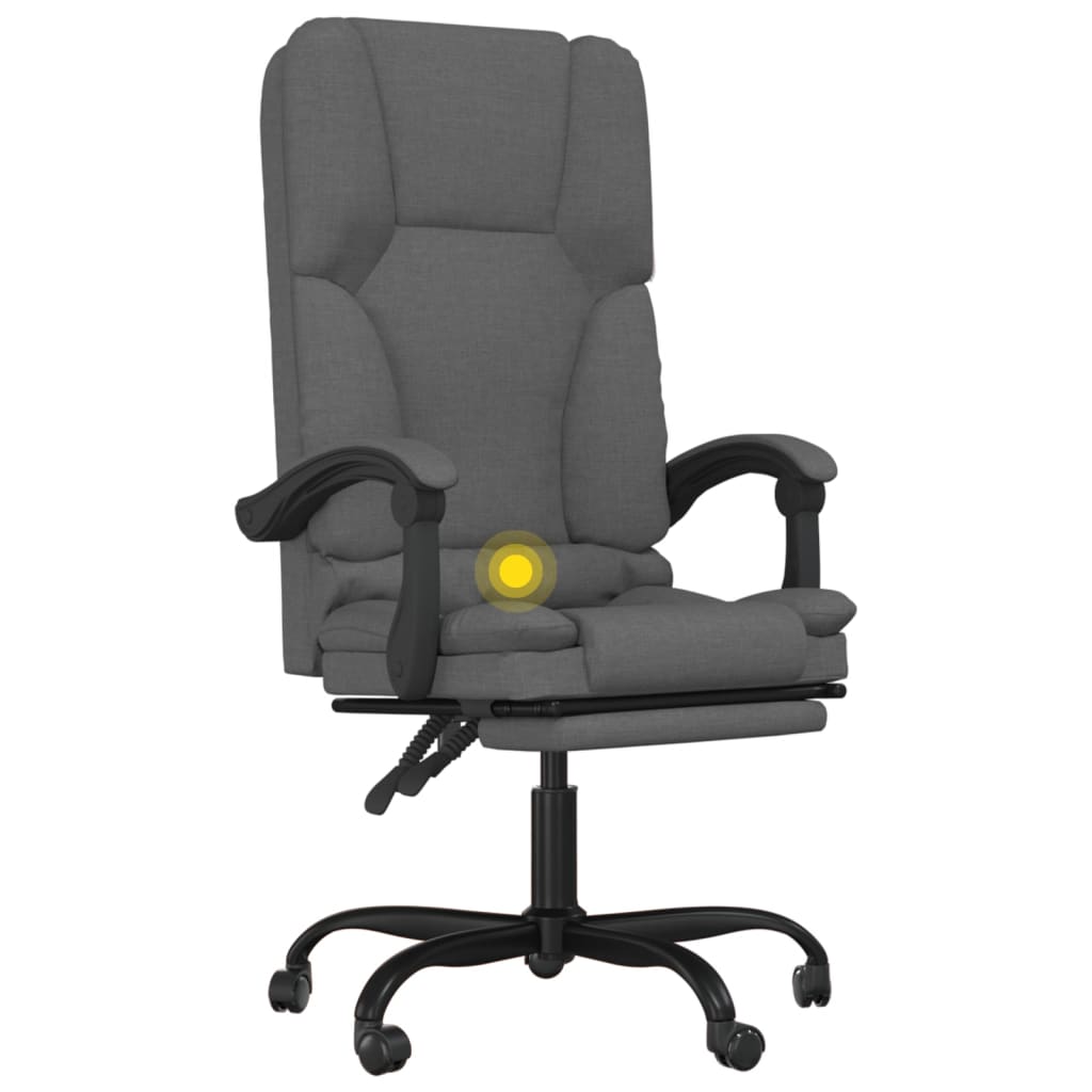 Sillón De Oficina Reclinable Con Masaje, Tapizado En Tela
