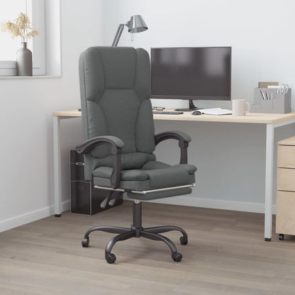 Sillón De Oficina Reclinable Con Masaje, Tapizado En Tela