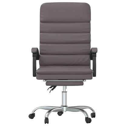 Sillón De Oficina Reclinable Con Masaje, De Piel Sintética