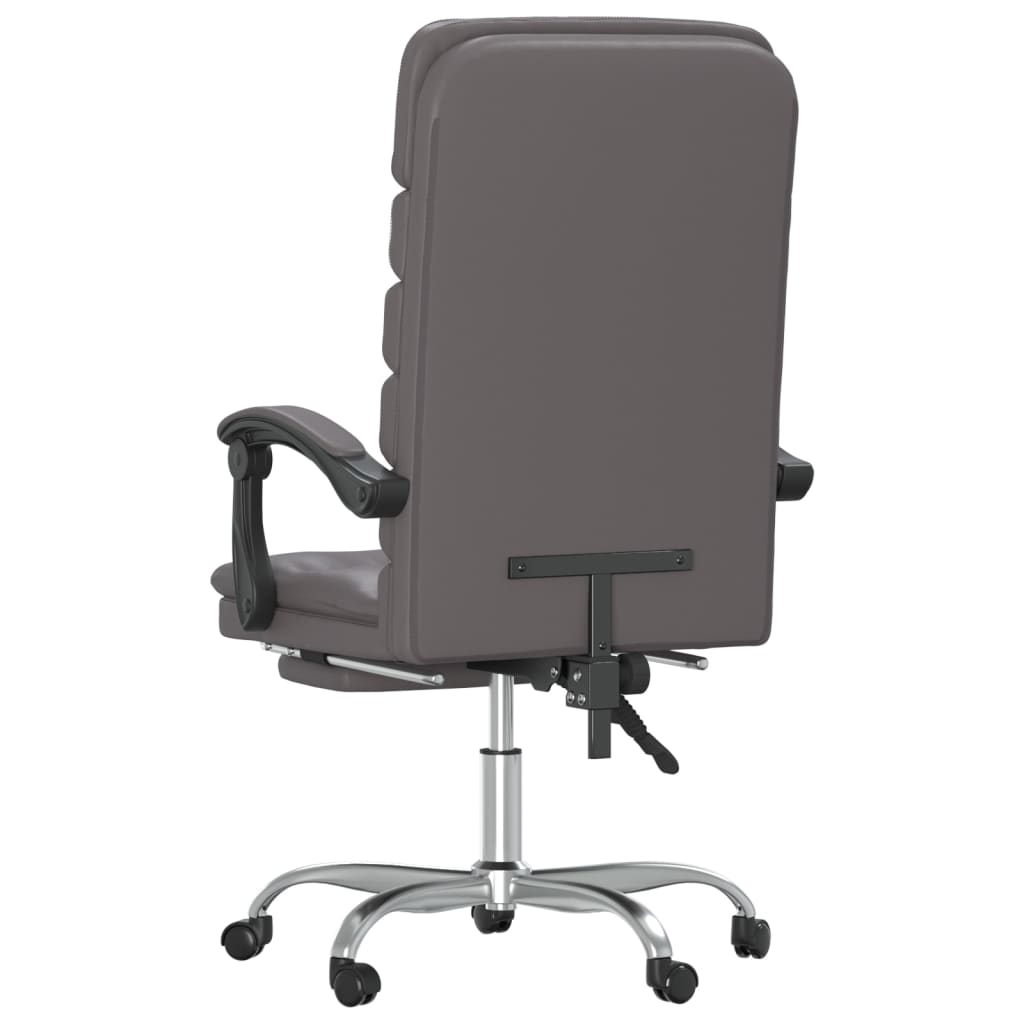Sillón De Oficina Reclinable Con Masaje, De Piel Sintética