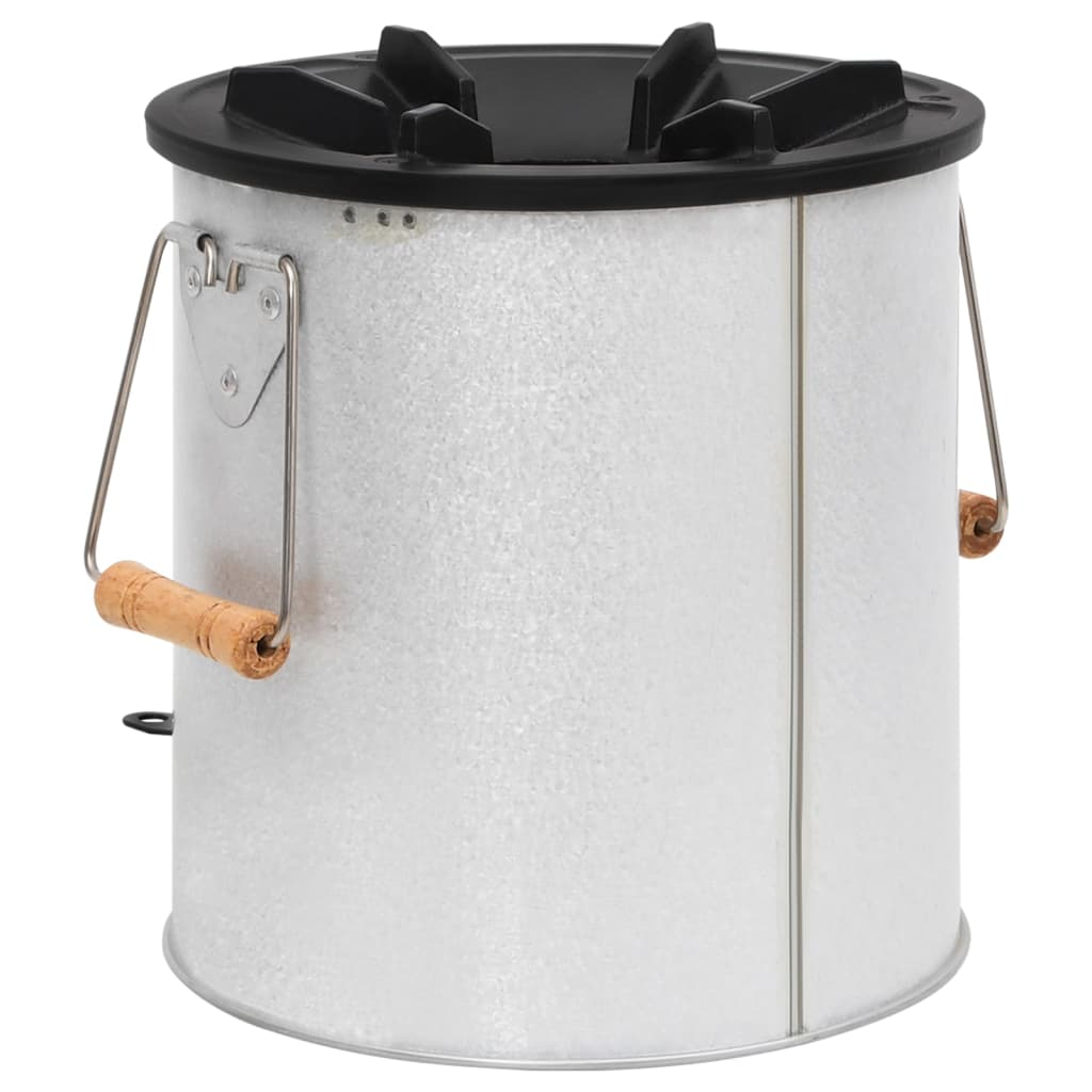 Hornillo De Leña Para Camping Acero Plateado 45X25X26 Cm