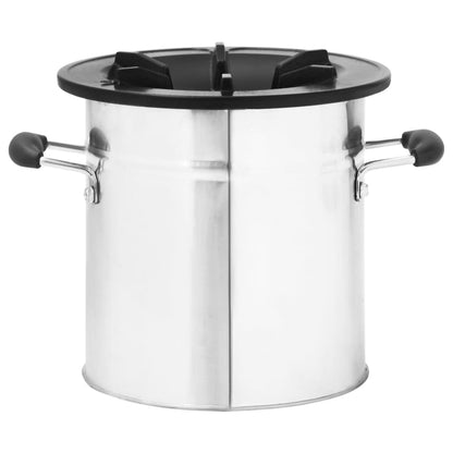 Cocina Leña Camping Acero Inoxidable Plateado 45,5X33X25,5 Cm