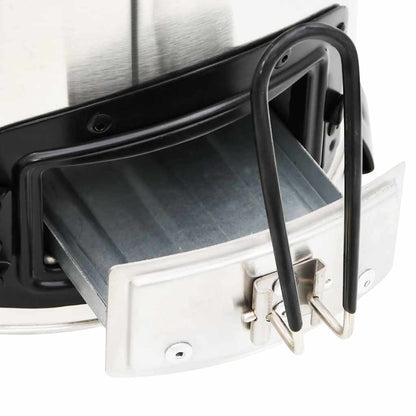 Cocina Leña Ventilador Usb Acero Inoxidable Plata 35,5X26X28 Cm
